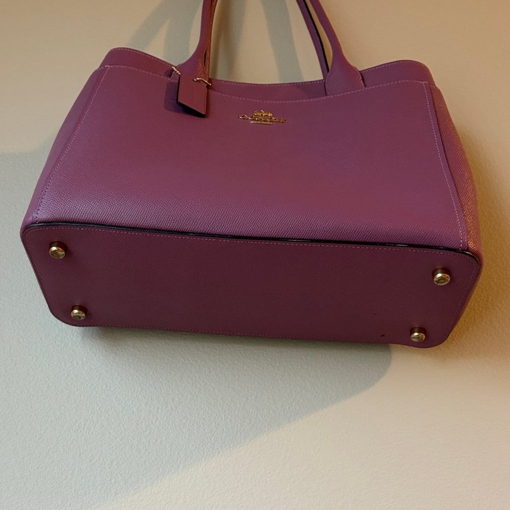 Coach Lilac Leather Tote Bag - Picture 2 of 4